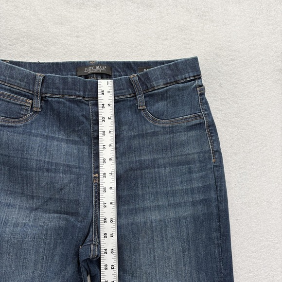 Judy Blue Slim Boot Jeans Womens 13/31 Blue Dark Wash High Rise Stretch Denim - Picture 7 of 13